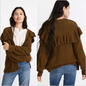Madewell ruffle cotton sweater S